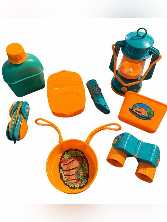 Fun Little Toys Other - Kids Camping Playset Toy - Orange & Teal Pretend Play Accessories